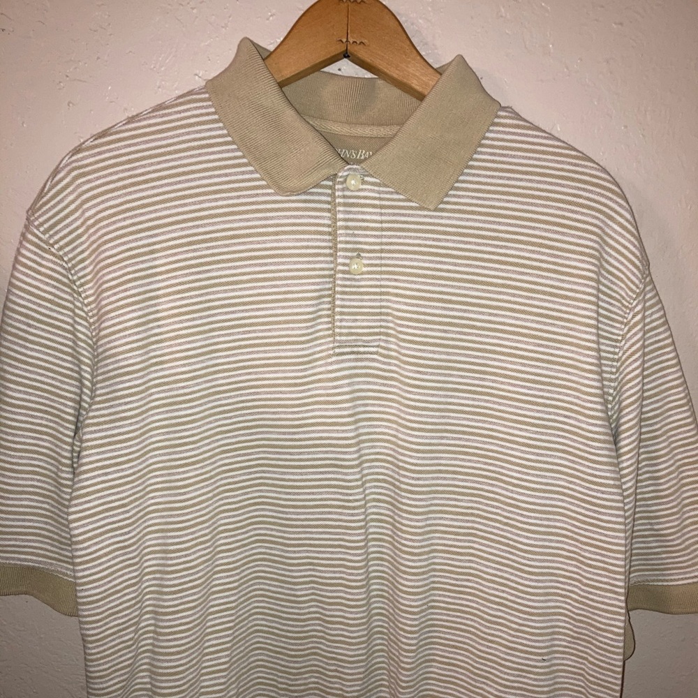 Cream striped polo used once